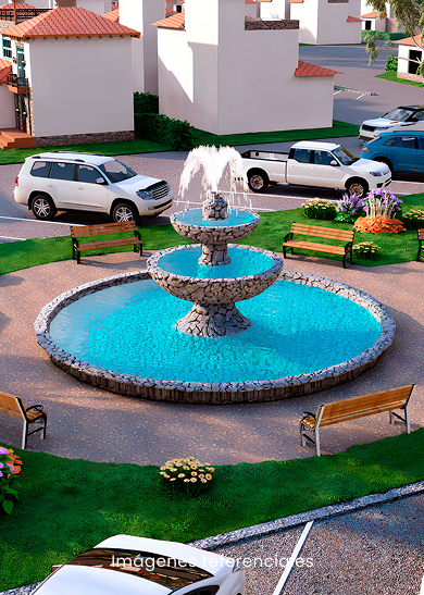 Fuente: Elemento decorativo que aporta frescura, calma y armonía al entorno.