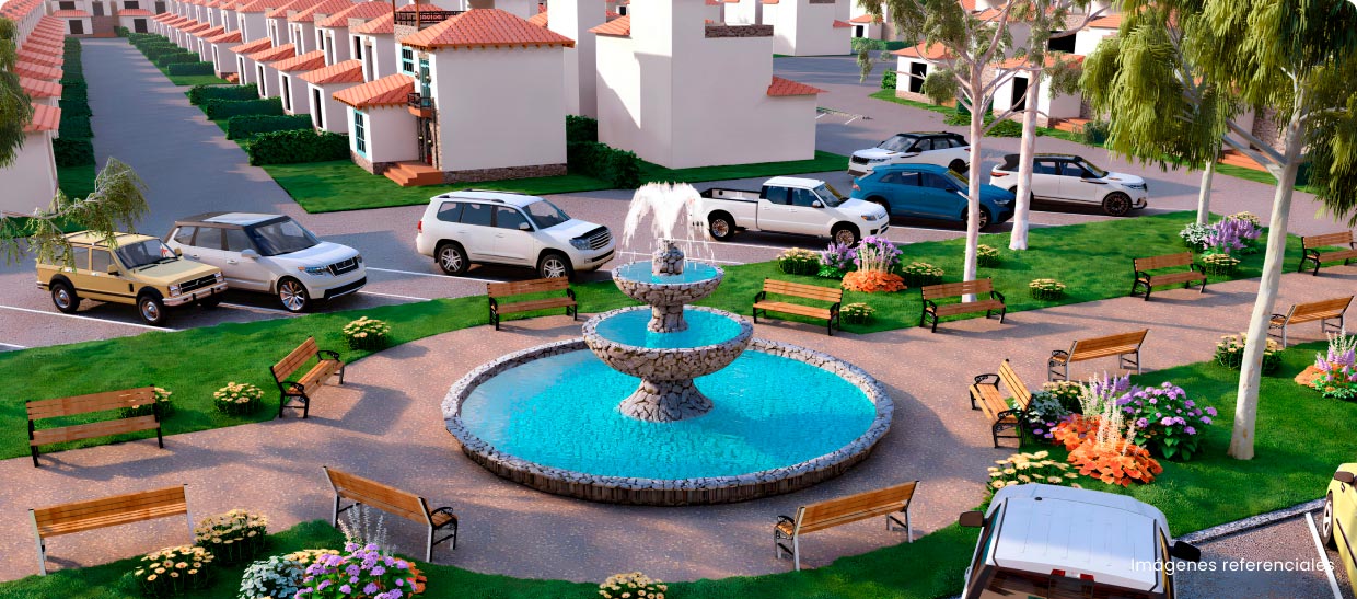 Fuente: Elemento decorativo que aporta frescura, calma y armonía al entorno.