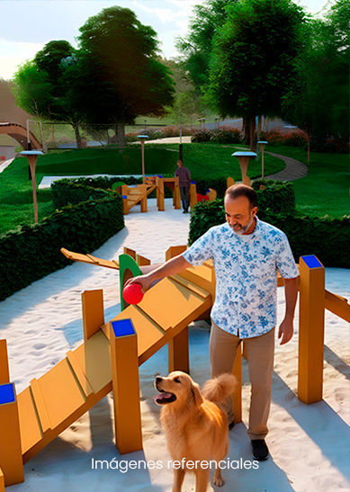 Parque PET Friendly: Lugar seguro donde tus mascotas pueden explorar, jugar y socializar.